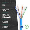 Matassa U/UTP CAT5e Rame 0,52mm 24AWG 305m LSZH Blu CPR Eca (PASS FLUKE)