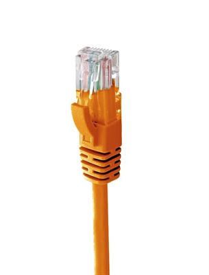 Patch cord UTP CAT6 rame, 24AWG, LSZH,1 metro, colore arancione