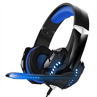 Cuffie e microfono gaming con attacco USB e jack audio da 3,5mm colore nero/blu