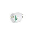 Adattatore spina 10A 2P+T - Presa Schuko 10A 2P+T, colore bianco