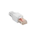 Plug RJ45 UTP CAT6 toolless con copriconnettore colore bianco