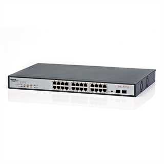 Switch layer 2, 24 porte gigabit PoE48V, 2 porte SFP, full managed