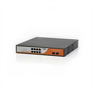 Switch layer 2, 8 Porte gigabit PoE 48V, 2 porte SFP, web managed