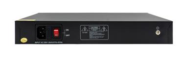 Switch 16 porte fast PoE, 2 porte uplink gigabit, fino a 250 metri, con funzione VLAN
