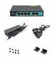 Switch 4 porte fast PoE, 2 porte uplink fast, fino a 250 metri, con funzione VLAN