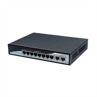 Switch 8 porte fast PoE, 2 porte uplink , fino a 250 metri, con funzione VLAN
