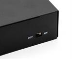 Switch 4 porte gigabit, 1 Porta Uplink Gigabit, 1 Porta SFP, fino a 250 metri, con Funzione VLAN, 65W