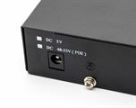 Switch 4 porte gigabit, 1 Porta Uplink Gigabit, 1 Porta SFP, fino a 250 metri, con Funzione VLAN, 65W