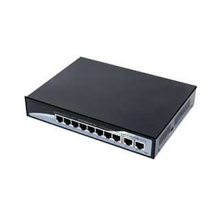 Switch 8 porte Gigabit PoE, 2 Porte Uplink Gigabit,con funzione VLAN, 150W, fino a 250 metri
