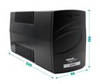 Gruppo di continuità line interactive 1000VA/510W, 1 batteria 12V/8Ah, 2 Uscite Schuko/Ita, 1 Porta USB