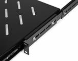 Mensola estraibile per armadi rack 19 profondità 730mm, colore nero