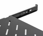 Mensola estraibile per armadi rack 19 profondità 730mm, colore nero