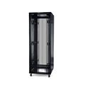 Rack a pavimento 32 unità 600x600x1600 con 4 ventole, 4 ruote e 4 montanti, laterali removibili, colore nero
