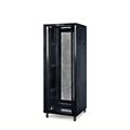 Rack a pavimento 42 unità 600x1200x2000 con 4 ventole, 4 ruote e 4 montanti, laterali removibili, colore nero