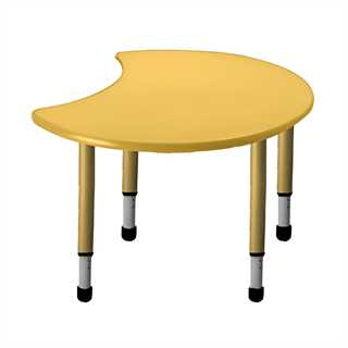 Tavolo modulare modello Moon, altezza regolabile 55-75cm, colore giallo