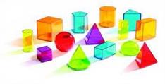 Set forme geometriche tridimensionali traslucide
