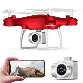 Drone quadricottero con telecamera 4K colore rosso