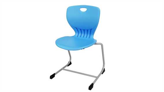 Sedia  modello Giglio con telaio a C, colore blu
