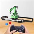 Braccio robotico con microcontrollore ESP32, programmabile con Arduino e Python, developer kit con: 8 sensori, 1 joystick, 1 WonderCam, 1 ventola, 1  matrice di punti, 1 rotaia