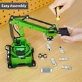 Braccio robotico con microcontrollore ESP32, programmabile con Arduino e Python, developer kit con: 8 sensori, 1 joystick, 1 WonderCam, 1 ventola, 1  matrice di punti, 1 rotaia