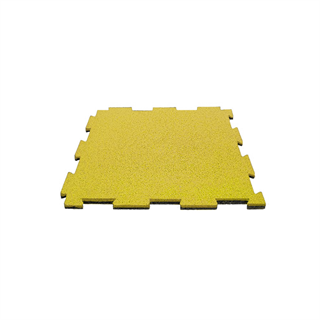 Playground dimensioni 1000x1000 mm; spessore 25 mm; peso 22,3 kg; colore giallo (singola mattonella)
