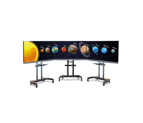 Soluzione apprendimento aule immersive con 3 monitor 65