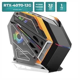 PC Gaming Ryzen9 7950X3D, con RAM DDR5 da 32GB, SSD da 1Tb, scheda grafica RTX-4070-12G, sistema operativo Windows 11 Pro