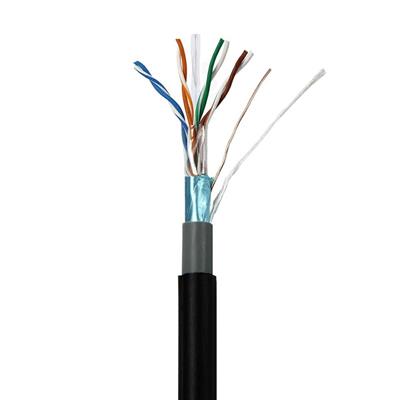Matassa F/UTP CAT. 6 Rame 0.56mm 23AWG 305m PVC+PE Nero, da esterno, CPR Fca