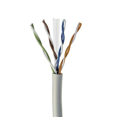 Matassa U/UTP Cat6 CCA, 305 metri, 23 AWG, materiale PVC, ECA, colore grigio