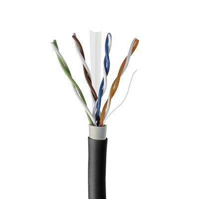 Matassa U/UTP CAT. 6 Rame 0.56mm 23AWG 305m PVC+PE Nero, da esterno, CPR Fca (PASS FLUKE)