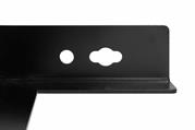 Staffa di supporto “l” per Rack prof. 600 mm nero (cf. 2 pz.)