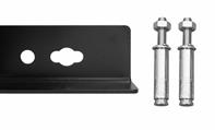 Staffa di supporto “l” per Rack prof. 600 mm nero (cf. 2 pz.)