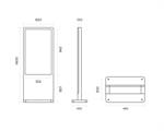 Totem Digital Signage 43 Outdoor IP65, Touch IR, Android 11, 4GB RAM, 32GB ROM, Colore Nero