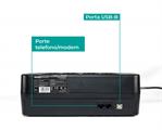 Gruppo di continuità 850VA/510W,Linea Active Plug,8 uscite Schuko (4 protezione da sovratensioni e 4 con battery backup e protezione da sovratensioni,1 batteria 12V/8Ah,1 porta USB, 2 porte TEL/MODEM