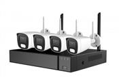 Kit Wi-Fi 8 canali,1 NVR/Wi-Fi,4 videocamere bullet IP Wi-Fi da 5MP,con ottica da 2,8mm