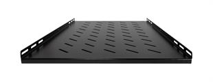 Mensola fissa per armadi rack 19, profondità 700mm, 1 unità, colore nero