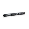 Patch panel STP Cat5e 24 porte RJ45 per armadi rack da 19, colore nero