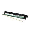 Patch panel telefonico Cat3 50 porte per armadi rack da 19, colore nero