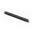 Patch panel U/UTP Cat5e 24 porte RJ45 per armadi rack da 19, colore nero