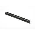 Patch panel UTP Cat6 24 porte RJ45 per armadi rack da 19, colore nero
