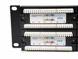 Patch panel UTP Cat6 48 porte RJ45 per armadi rack da 19, colore nero