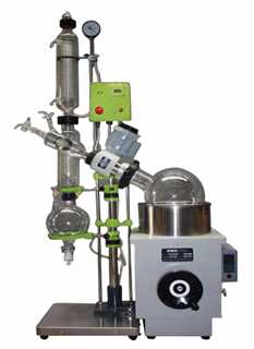 Evaporatore rotante a prova di esplosione, bottiglia rotante 20L, bottiglia conservazione 10L, velocità di rotazione 0-100rpm, vuoto -0.098Mpa, RT-400°C
