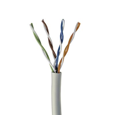 Matassa UTP Ca5e CCA 0,5mm, 305 metri, 24 AWG, con certificazione CPR, materiale PVC, colore grigio