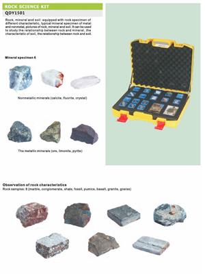 Kit di studio sulle rocce